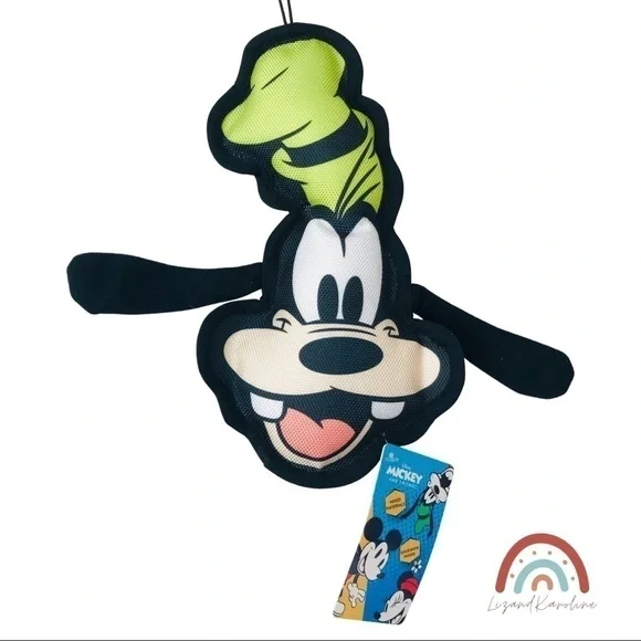 New! Disney Goofy Tough Dog Puppy Small Squeaky Toy