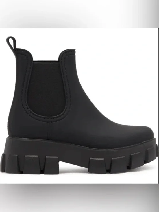 Jeffery Campbell Rain Storm Boots Size 10 Chunky Platform Lug Sole Chelsea Y2K