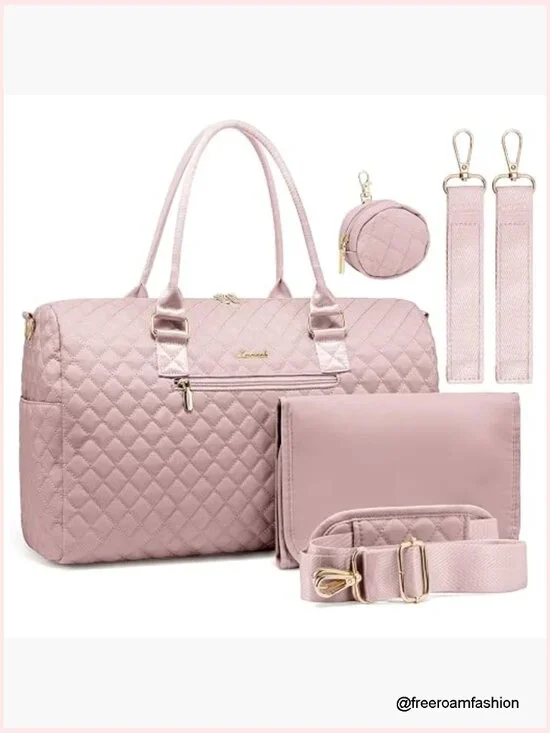 Diaper Bag Tote with Changing Pad, Large Capacity Travel Baby Bag