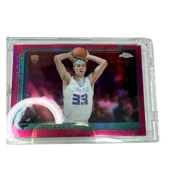 Liam McNeeley 2024-25 Topps Chrome Magenta Refractor RC Rookie 077/399 #279