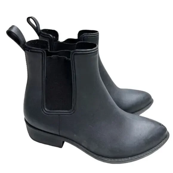 Jeffrey Campbell Boots Women 6 Havana Matte Black Waterproof Pointed Toe Booties