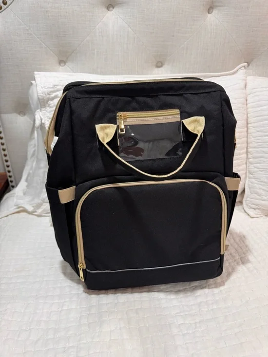 Black and Beige diaper bag - brand new