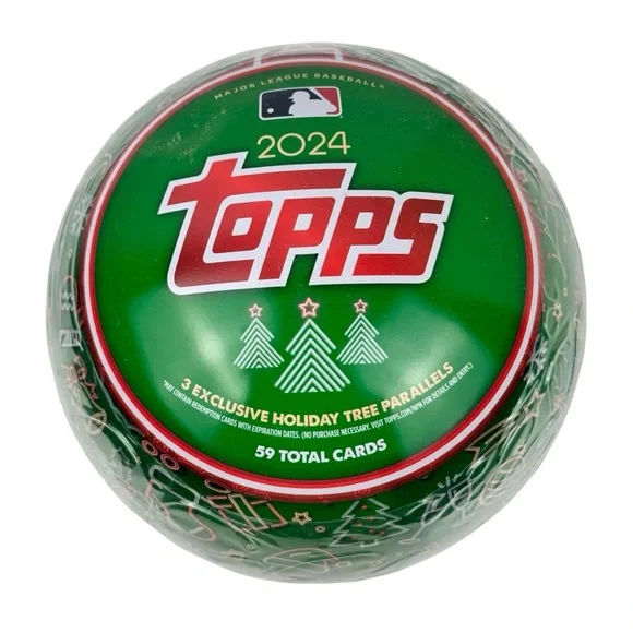 2024 Topps Holiday Tin Ornament MLB Baseball Collector Tin Set NEW & SEALED 5141