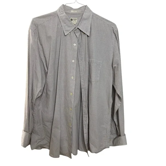 J.Crew Tailored Fit Plaid Button Shirt Men's XL Long Sleeve Washed Casual Cotton