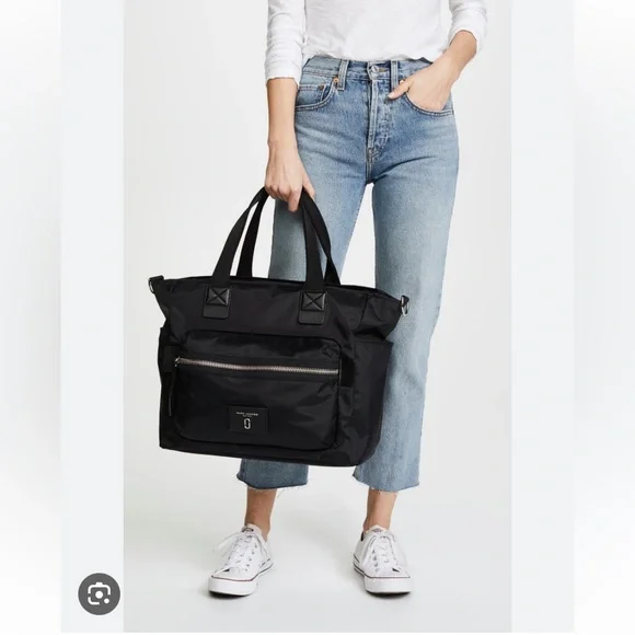 Marc Jacobs Nylon Biker Diaper Bag in Black