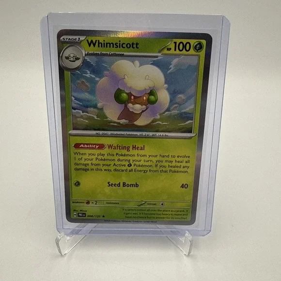 Whimsicott 008/131 - Prismatic Evolutions - Master Ball Mirror Foil - NM/Mint