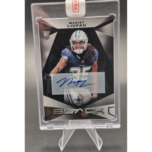 2024 Panini Black Marist Liufau #172 Rookies Silver Auto /199 (RC) (AU) Cowboys