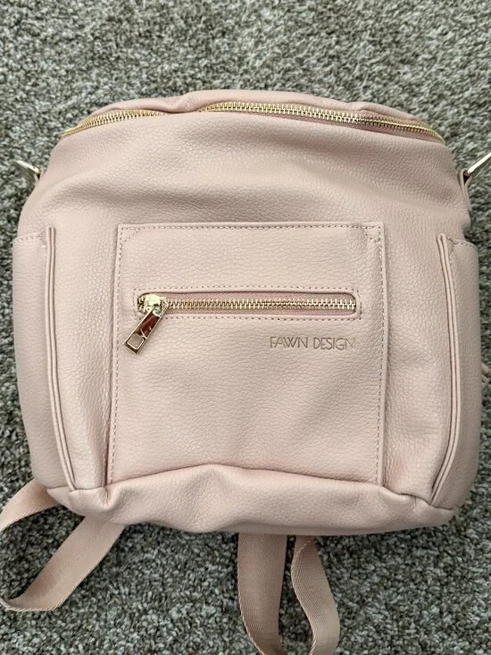 Fawn Design Blush Mini Backpack / Diaper Bag with Crossbody Strap NWOT