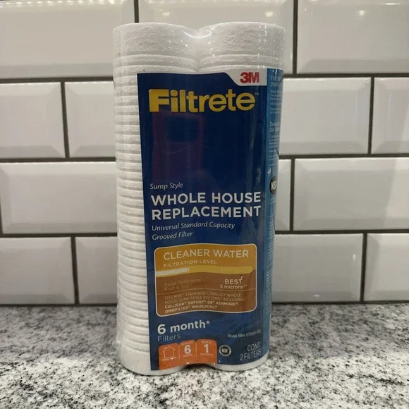 (2) Filtrete 3M Whole House Replacement 4WH-STDGR-F02 Fits Sump‎ Style Systems