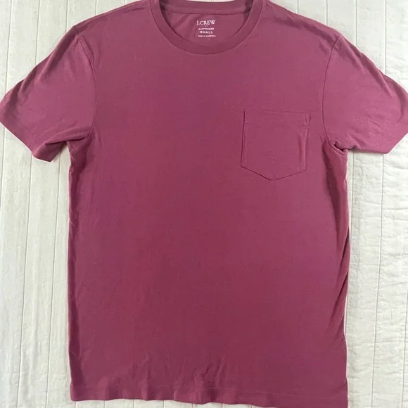 J. Crew Men's Short Sleeve Tee in Rich Pink