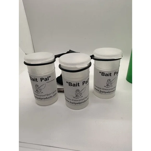 Bait Pal Portable Waterproof Bait Carrier 3 Container‎ System Fishing Holder