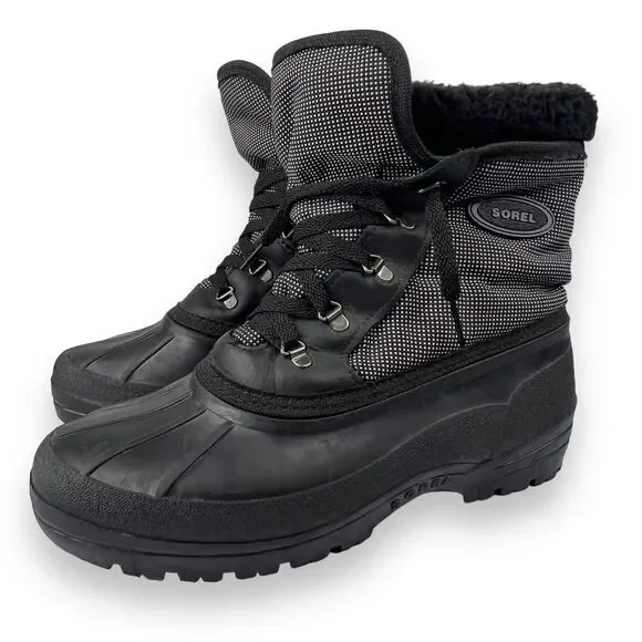 Sorel Duck Boots Shin Above Ankle Waterproof‎ Felt Fleece Lined Winter Women 9