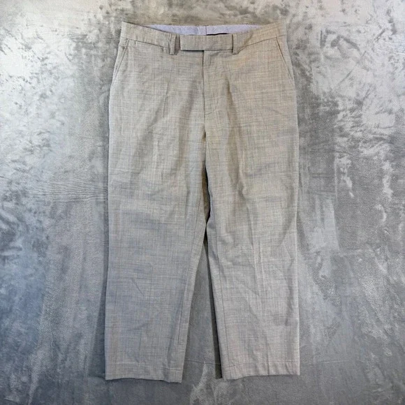Polo‎ Golf Ralph Lauren Men's Pleated Dress Pants Size 34x27 Gray Wool Formal