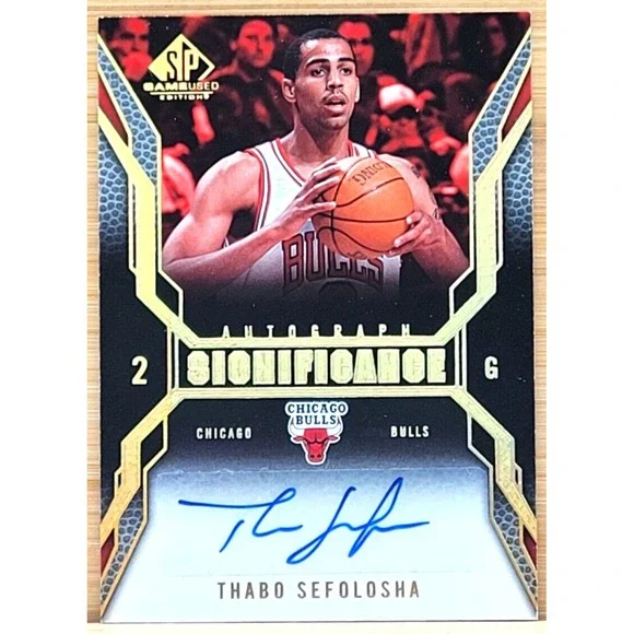 2007-08 SP GAME USED THABO SEFOLOSHA AUTO‎ AUTOGRAPH SIGNIFICANCE BULLS