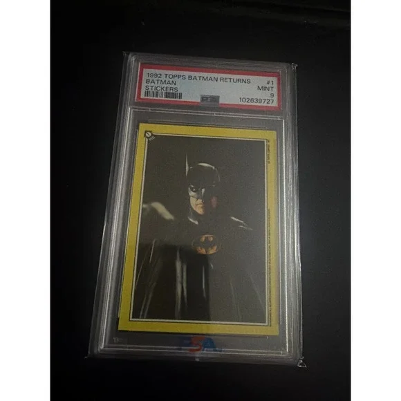 1992 Topps Batman Returns Stickers #1 Batman PSA 9 Mint Vintage Trading Card