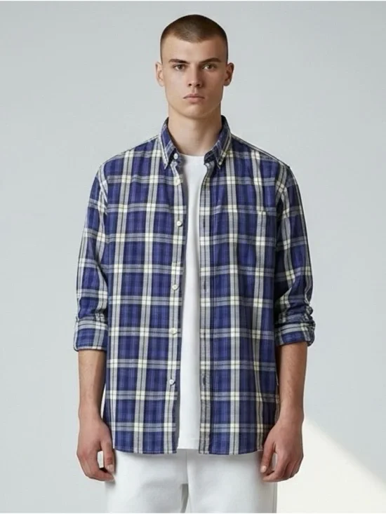 J. Crew Gingham Washed Tartan Plaid Button Down Shirt