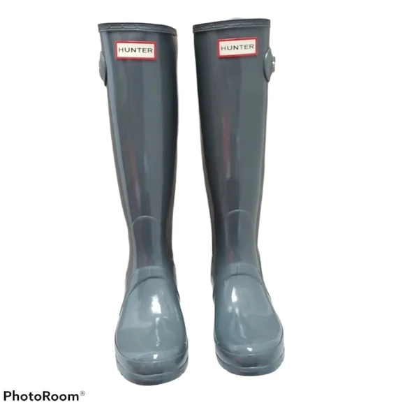 Hunter‎ original tall gloss boots Sz 6