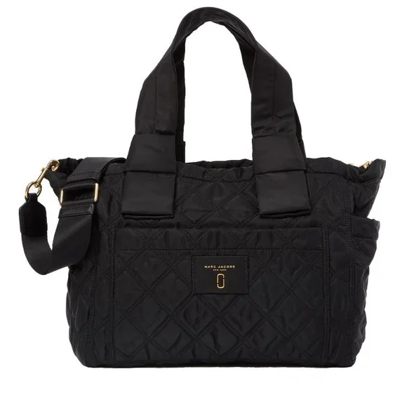 ❤️ NWT Marc Jacobs Quilted Pretty Nylon ElizA Baby Bag Diaper Bag Tote BLACK