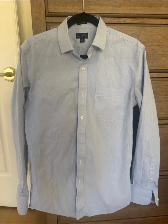 J. Crew Men's Light Blue Oxford Dress Shirt