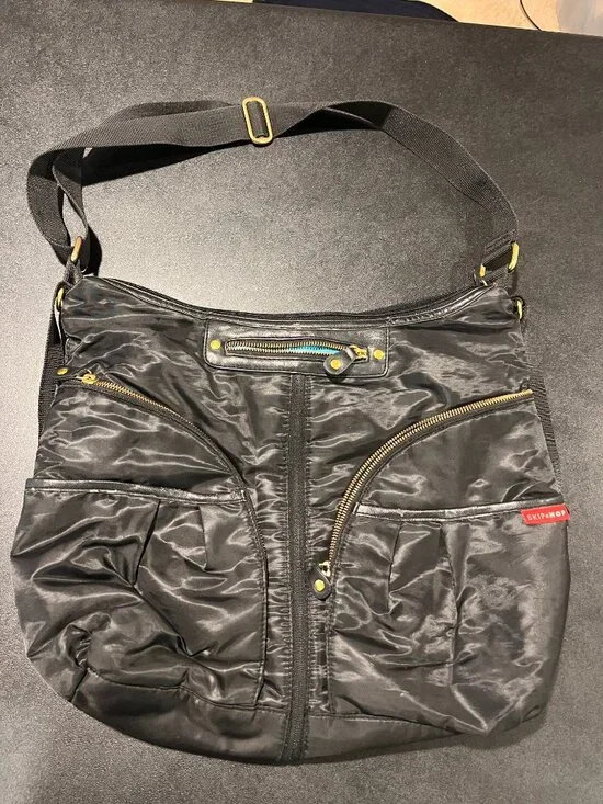 Skip Hop black diaper bag Cross body