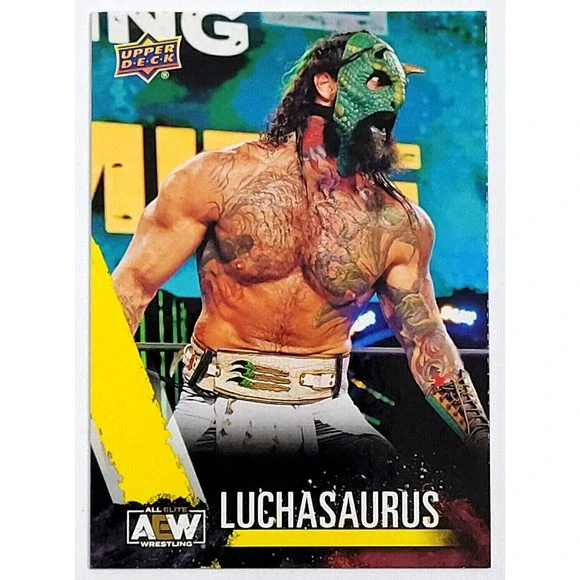 2021 UPPER DECK AEW JAZWARES UNMATCHED YELLOW PARALLEL -‎ LUCHASAURUS