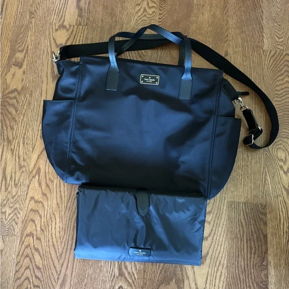 Kate Spade Black Baby Bag with Changing Pad