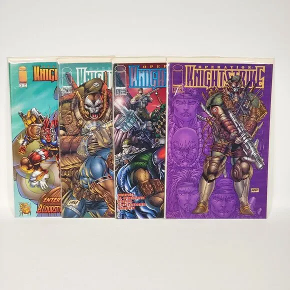 Knightstrike Operation Numbers 1, 2, 3, & Variant Cover 1 by Image‎ Comics 1995