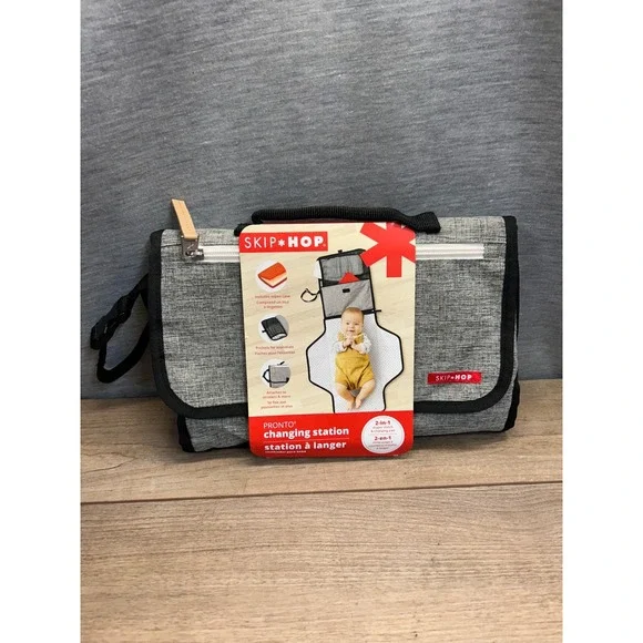 Skip Hop Pronto Signature Changing Station Heather Grey Diaper Clutch 202218