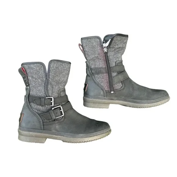 UGG Simmens Waterproof‎ Leather Boots Women's Size 6 Black