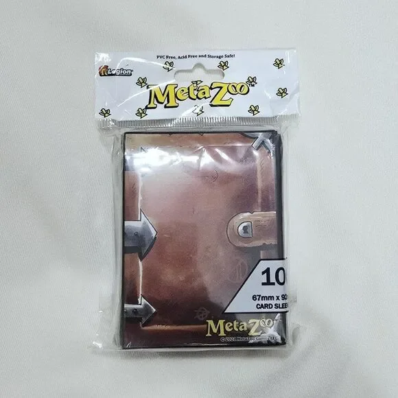 New Metazoo pk of 100‎ Card Sleeves Leather Book Spellbook