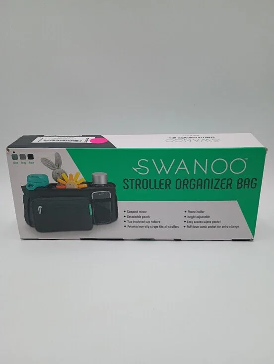 Swanoo Stroller Organizer Bag. Denim Blue. Open Box