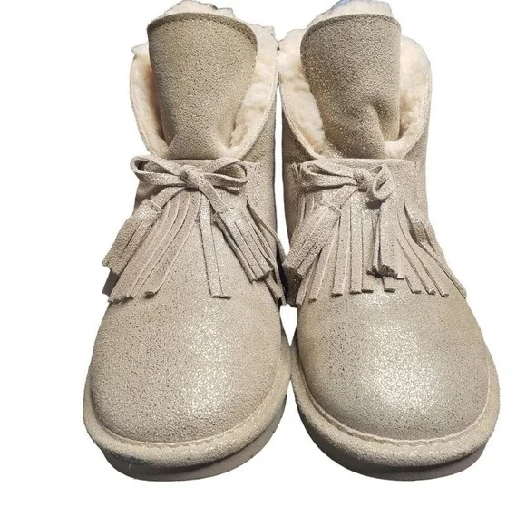 Bearpaw Christie Suede Upper Wool Blend Lining Sheepskin Footbed Boots Size‎ 5