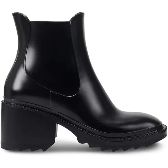Size 9 - INC Padded Insole Block Heel Stiff Rain Boots Waterproof NEW $70 msrp