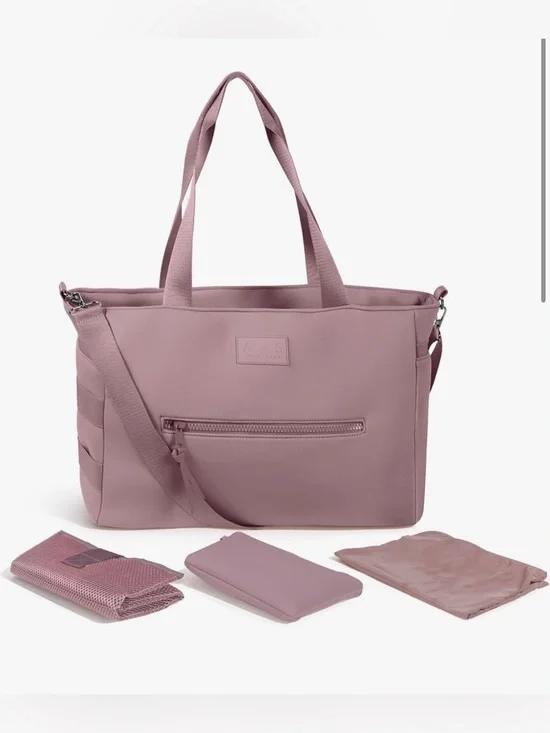 A + S Luxxe Diaper Bag with Stroller Straps, Insulated Pockets, Changing Mat