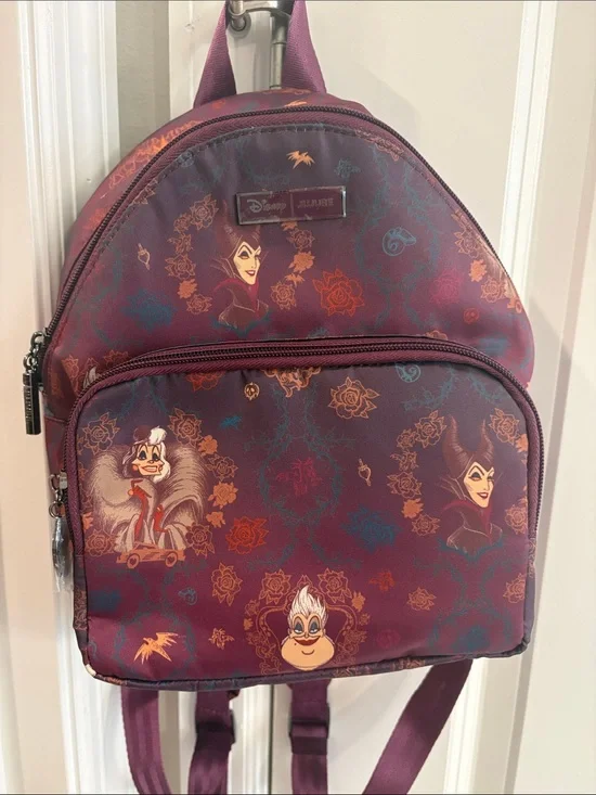 Ju-Ju-Be Plum Disney Villains Mini Backpack with Multicolor Print