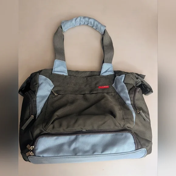 Skip Hop Bento Blue/Grey Diaper Bag Bento Tote With Insulated Cooler Bag 18