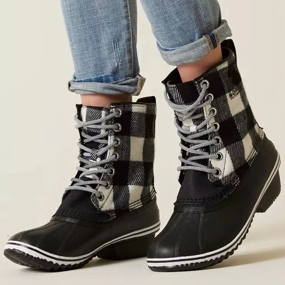 Sorel Slimpack 1964 Buffalo Check Duck Boot Size 7