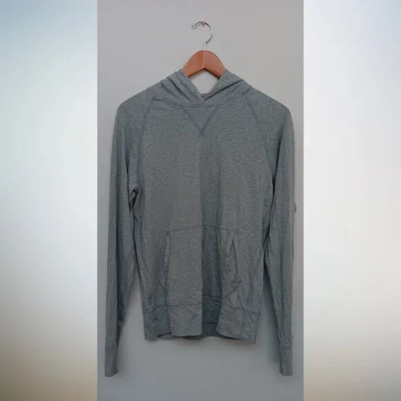 J. Crew Men's Long Sleeve Hooded Jersey Washed Light Blue S