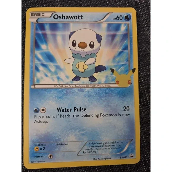 Oshawott BW03 JUMBO Oversized Black Star Promo Pokemon Card