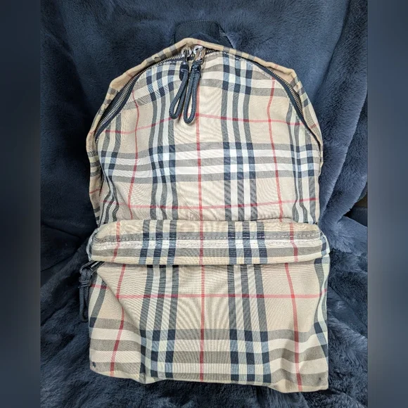 ❤️Auth BURBERRY Nova Check Backpack Nylon jacquard