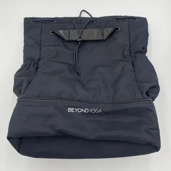 Beyond Yoga Black Drawstring Convertible Back Pack