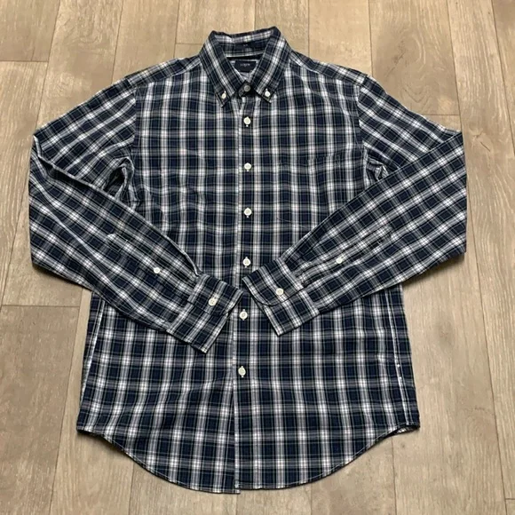 Mens J.Crew Slim Button Down‎ Plaid Casual Long Sleeve Shirt