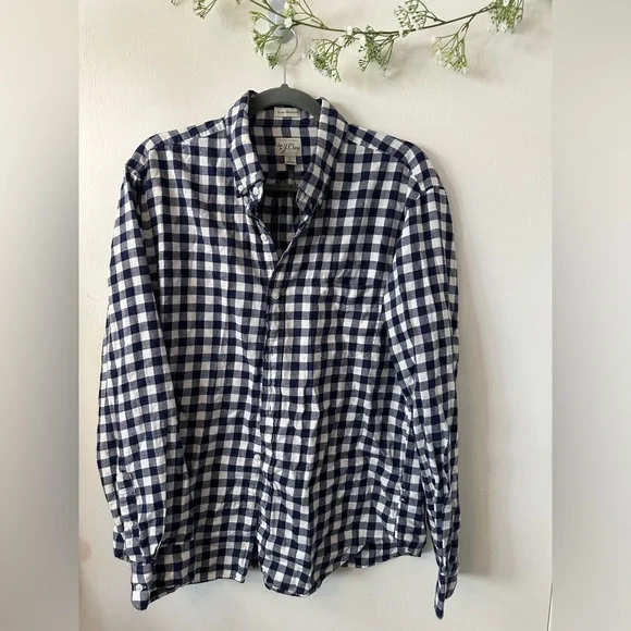 J. Crew | Blue/White Plaid Button Down