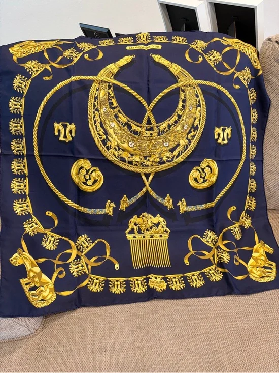 Hermes 100% Silk Scarf