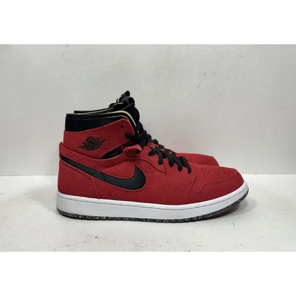Jordan 1 High Zoom Air Comfort Red Suede Men's Size 10 CT0978-600 Shoes‎