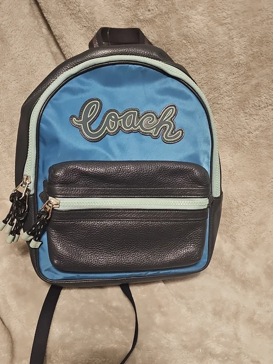 COACH F76647 VALE MEDIUM CHARLIE LEATHER NYLON BACKPACK 2 Tone