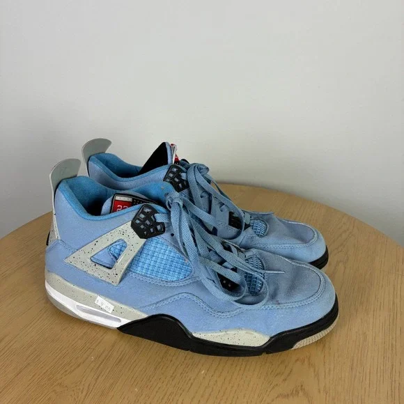 Air Jordan 4 Retro Sneakers UNC University Blue‎ Men's 11 Basketball CT8527-400