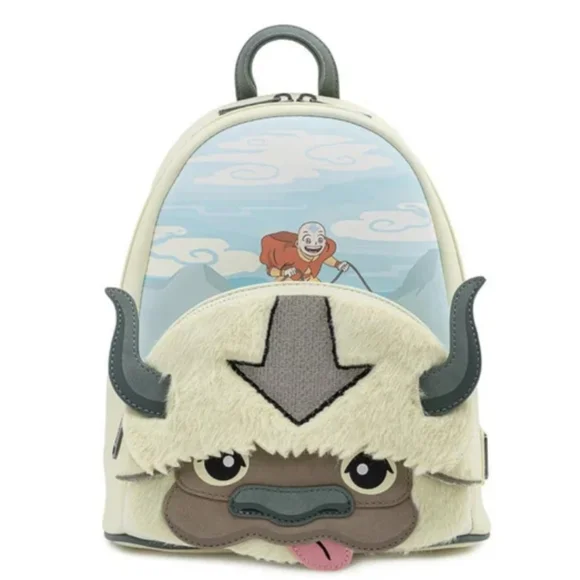 Loungefly Nickelodeon Avatar Aang Appa Cosplay Plush Mini Backpack