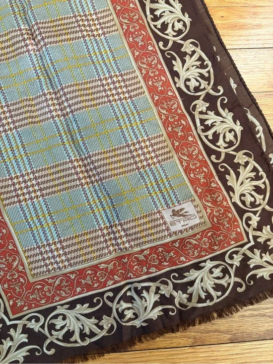Vintage Etro Silk Wool Scarf