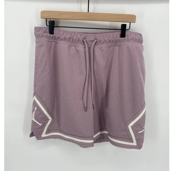 Jordan Diamond Mesh Basketball Shorts XL Mauve Purple Excellent Jumpman Sporty
